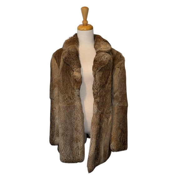 Adolfo Paris Rabbit Fur Coat - Picture 3 of 6